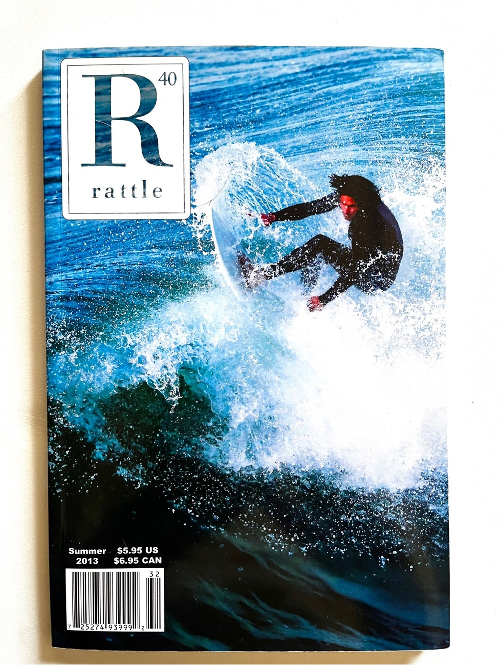 Rattle #40 Summer 2013 100 pages. Blue Surfer Cover.